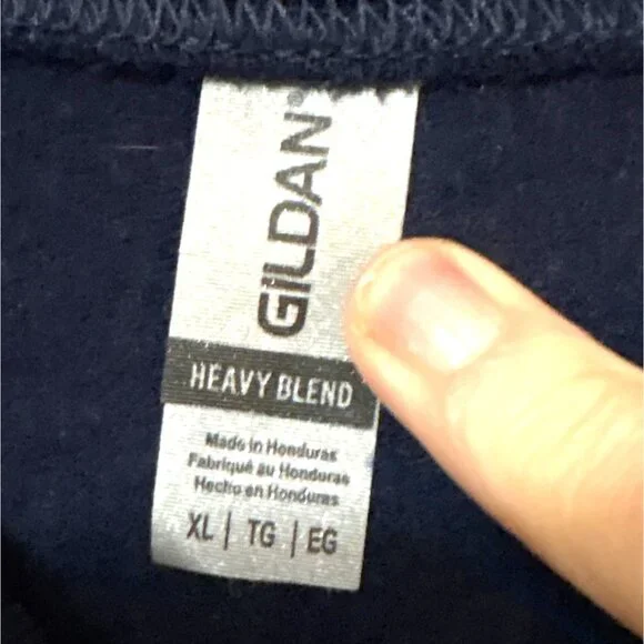 Navy XL Crewneck Sweatshirt Jeep w/American Flag Cotton/Polyester - Picture 2 of 6